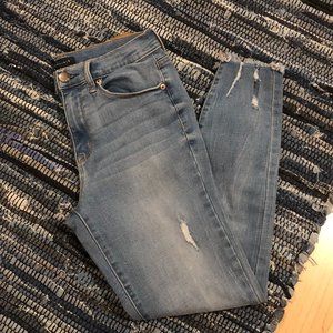 Aeropostale Light Denim Jeans w/ Distressed Ankles